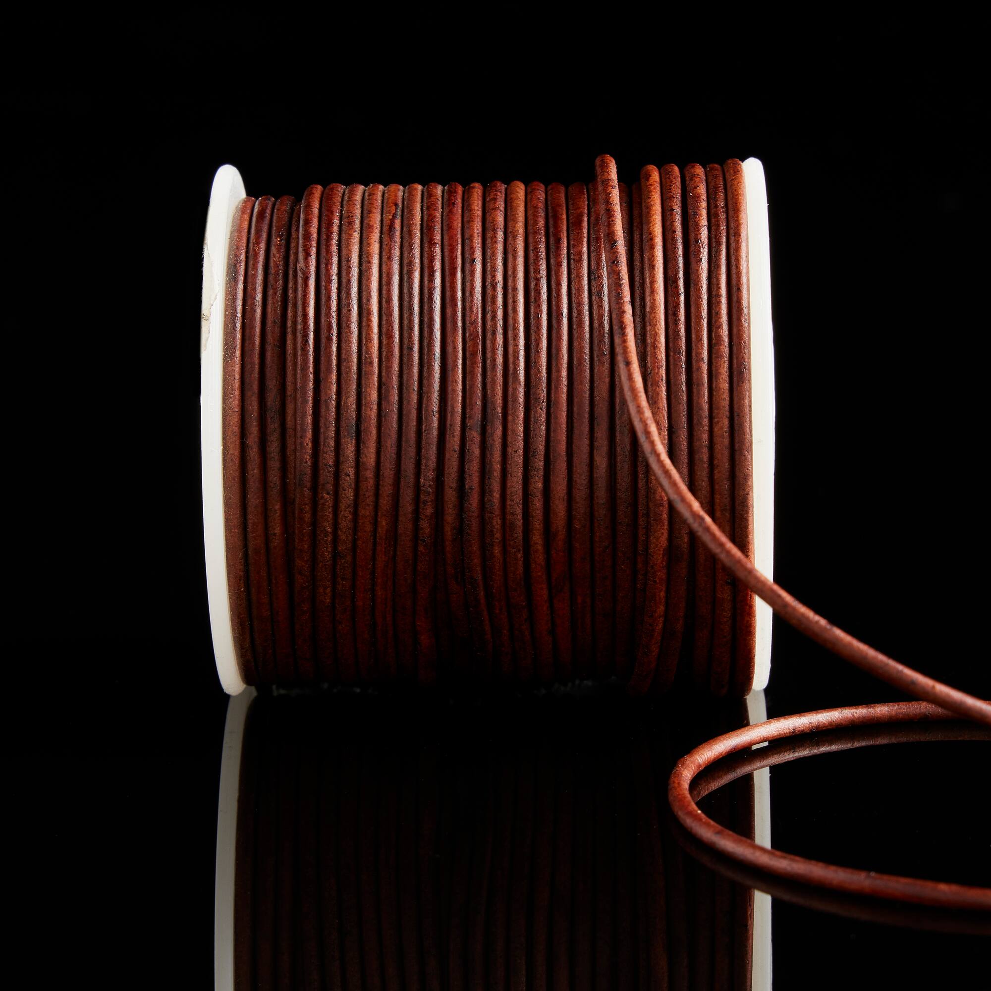 Mahogany Round Leather Cord By Bead Landing™